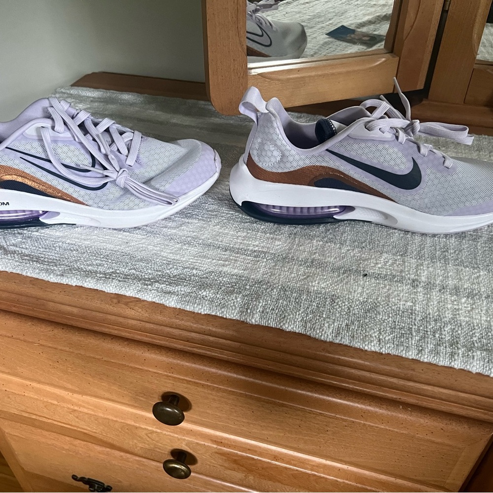Nike Purple and White Athletic Shoes with Breathable Mesh